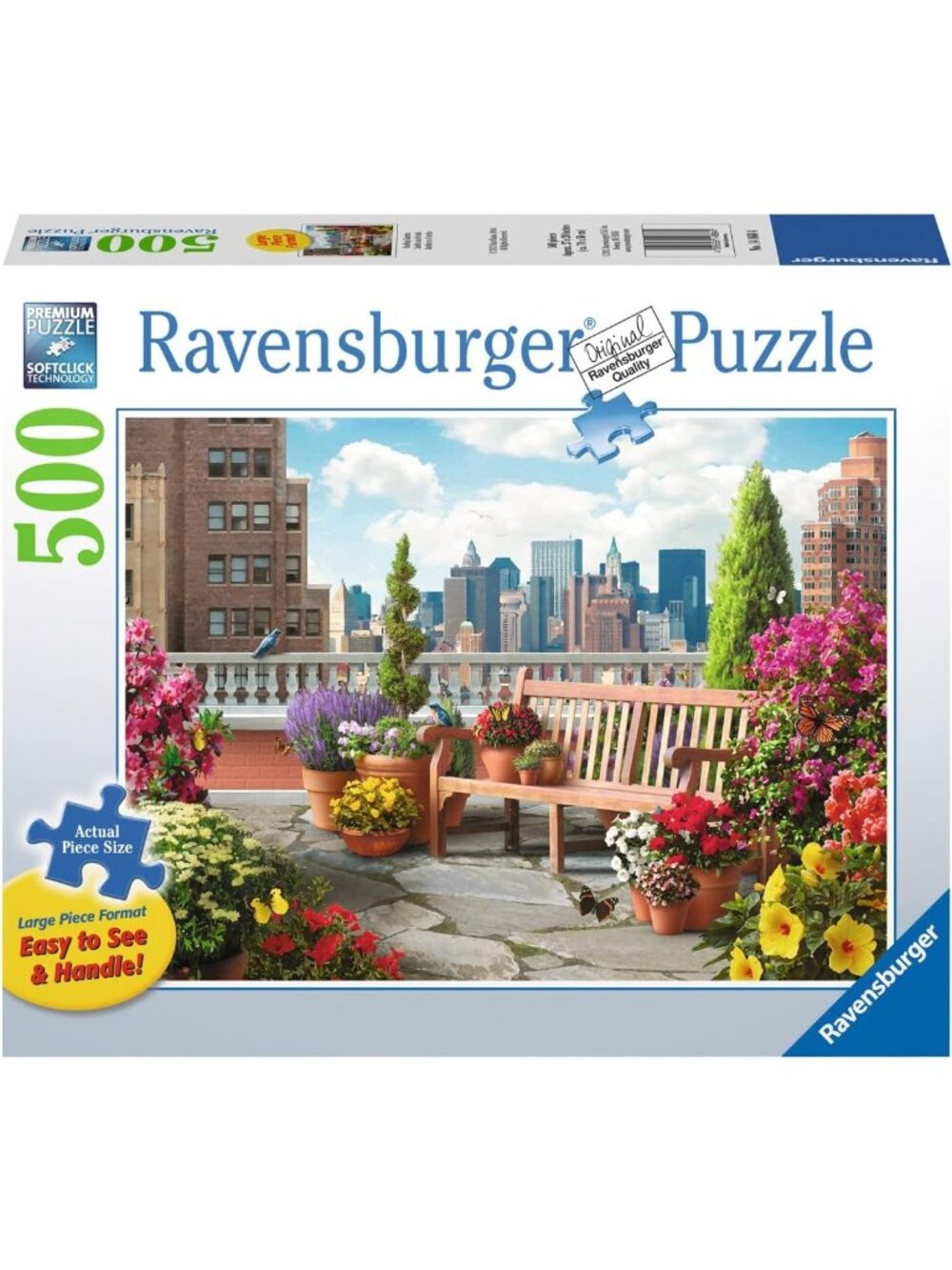Ravensburger 500 pcs Large Format Puzzle-Rooftop Garden New In Box